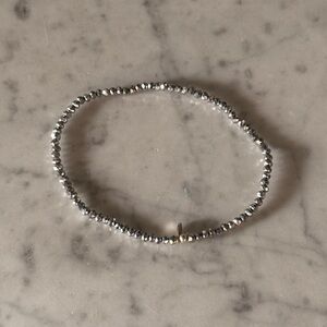 Elegant Silver Beaded Ankle Bracelet